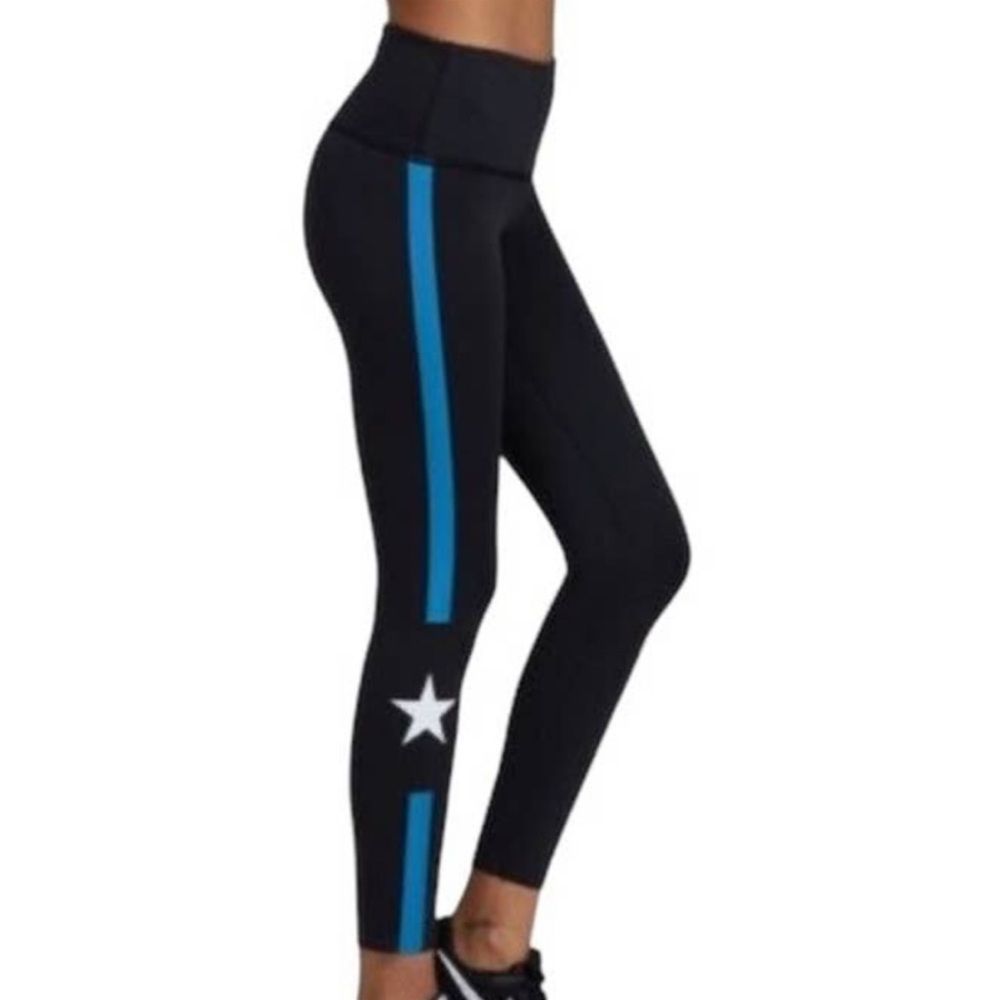 Noli Black and Blue Star Leggings